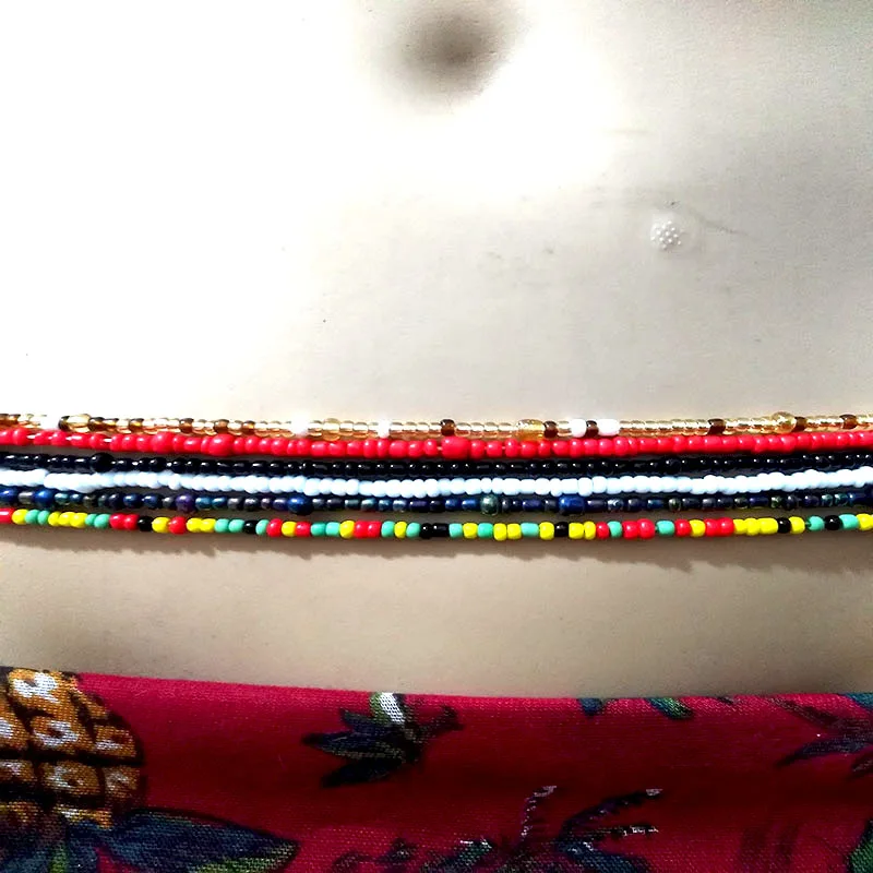 

2019 mix and match fashion handmade rice chain bead chain waist, girl gifts directly from the factory sales