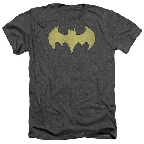 Trevco Dc-Batgirl Logo Distressed - Adult Heather Tee - Charcoal 2X (1)