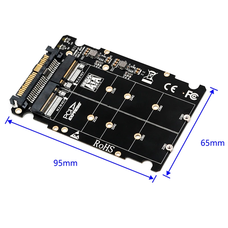 M.2 Ssd на U.2 адаптер 2в1 M.2 Nvme и Sata-Bus Ngff Ssd на Pci-E U.2 Sff-8639 адаптер Pcie M2 конвертер для настольных компьютеров