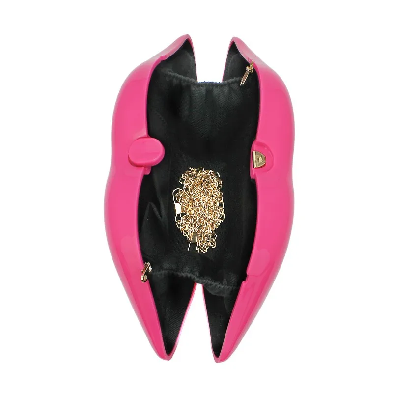 Модная форма розовые губы пластиковая Сумочка вечерняя сумочка клатч для старта(C196