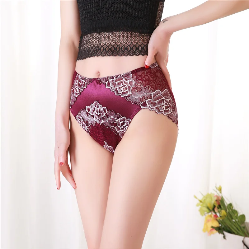 6XL High quality women sexy lace panties luxury transparent large size underwear elegant soft woman briefs plus size Lingerie 00 (2)