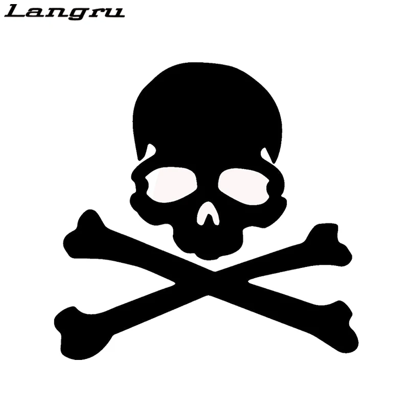 Langru New Style Terror Pirate Robber Skull Cross Bone Funny Car Sticker Decor Vinyl Decal Jdm | Автомобили и мотоциклы