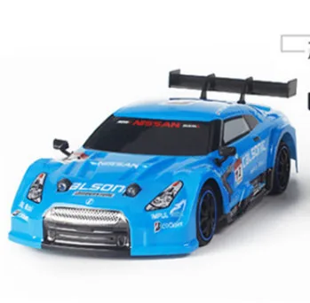 2,4 г 4WD высокая скорость RC Спорт гоночный Дрифт автомобиль 1:16 пульт дистанционного управления модуль 4WD машина RTR с светодиодный свет ПВХ автомобильный чехол ребенок лучший подарок - Цвет: Синий