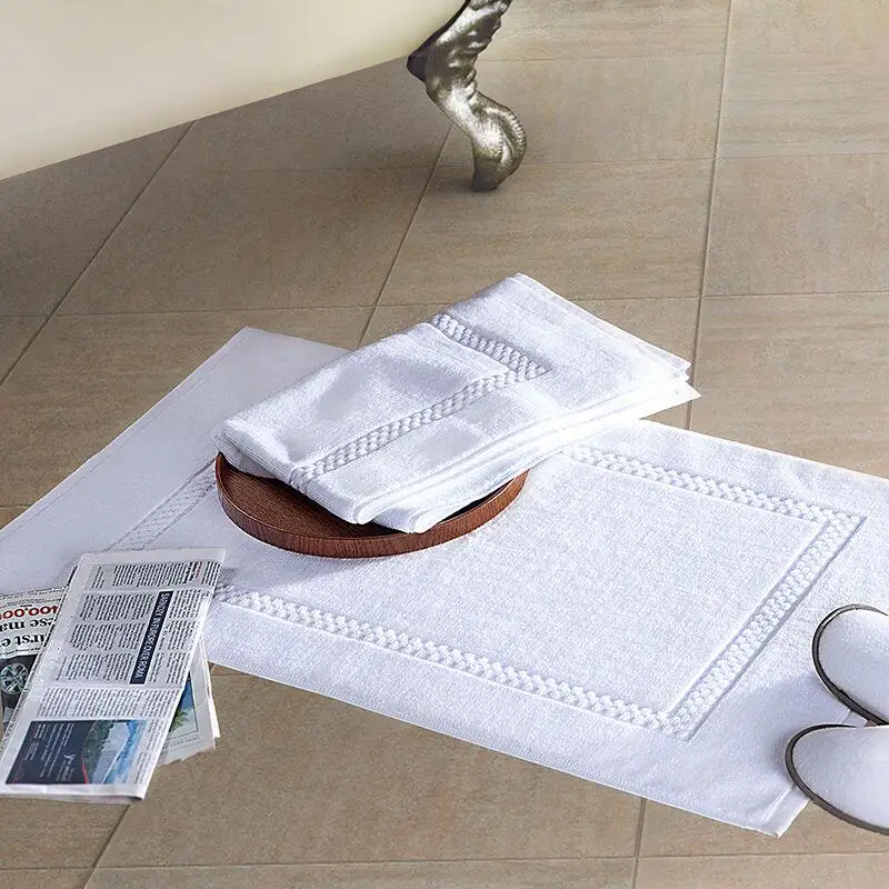 Class hotel mention cotton towels mats doormat thick bath mattowel