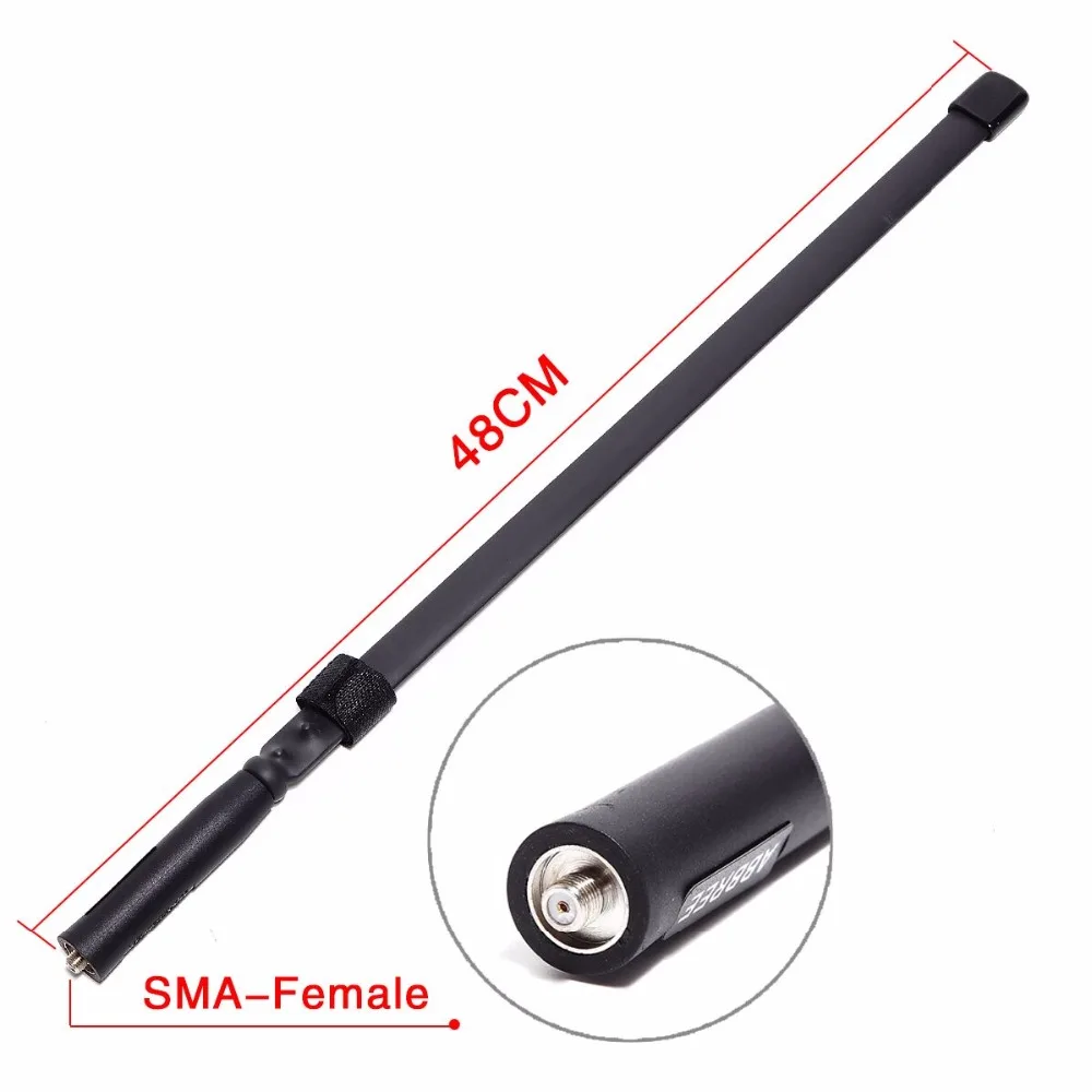 

ABBREE SMA-Female Connector Dual Band 144/430Mhz Foldable CS Tactical Antenna For Walkie Talkie Baofeng UV-5R UV-82 Ham Radio