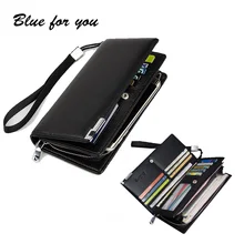 2016 neue Mode Männer Geldbörsen Beiläufige Brieftasche Männer Clutch tasche Marke Leder Lange Brieftasche Design Hand Taschen Für Männer geldbörse