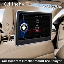10.1 polegada Sistema Android Suporte De Encosto de cabeça Do Carro USB SD Leitor Multimédia Função Wi-fi (opção de DVD)