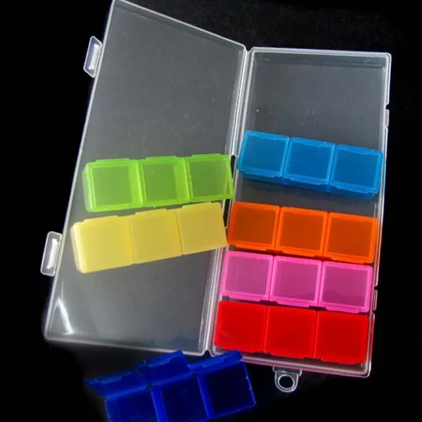 NEW Colorful Rainbow 7 Seven Days Pill Box Medicine Storage Drug Case