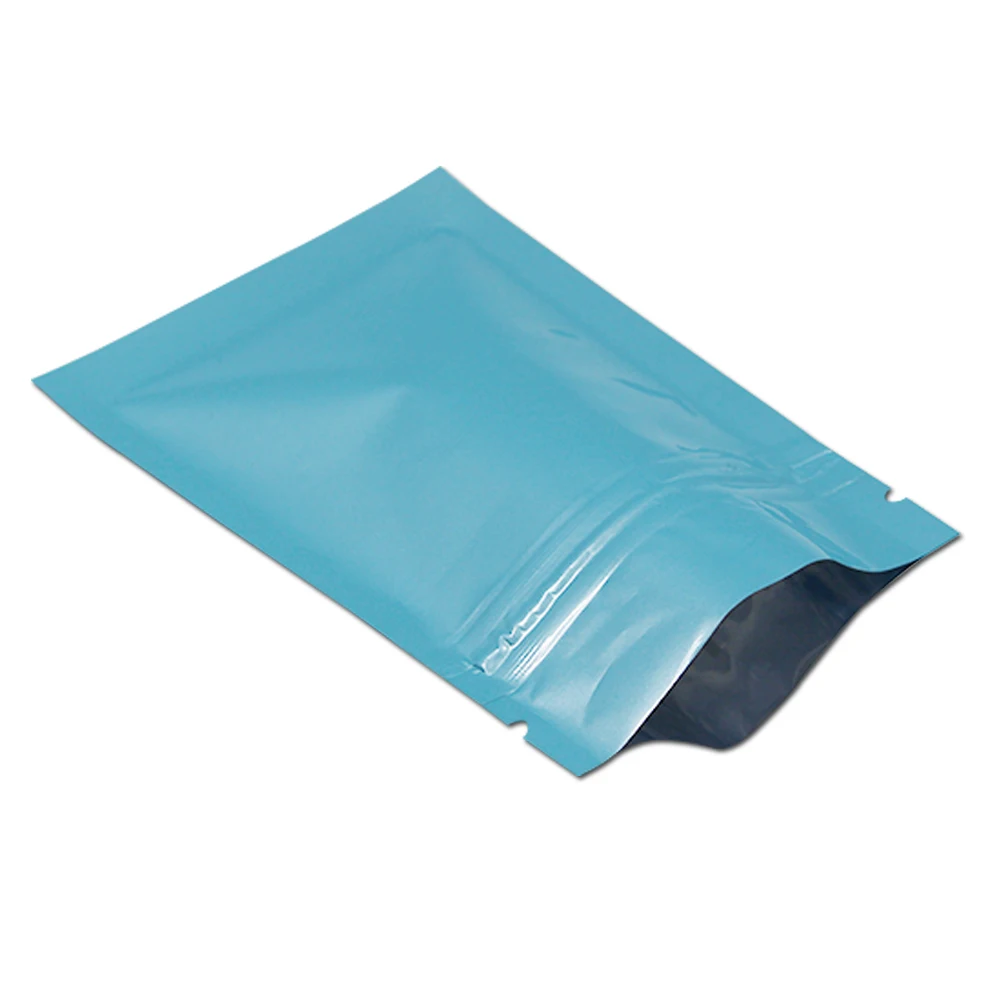 100 шт./лот цветная глянцевая матовая майларовая фольга Ziplock посылка сумка на молнии для хранения продуктов алюминиевая фольга упаковочные пакеты