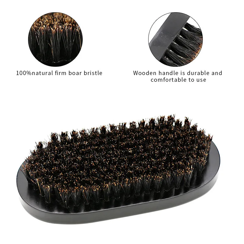 Special Chance of  Men's Oval Pigtail Hair Beard Comb Beard Style Care Shaving Brush Beard Comb G0327