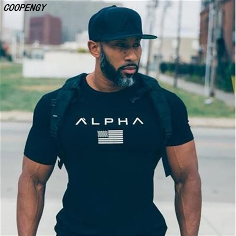 Мужские летние новые модные Повседневное футболка Фитнес Бодибилдинг Crossfit
