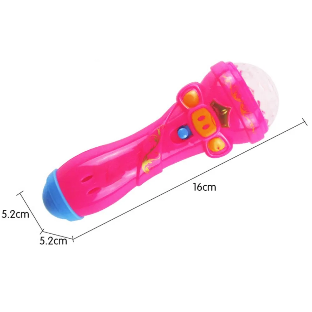 Забавное освещение беспроводная модель микрофона Подарок Музыка Караоке Милая Мини игрушка высокое качество интересный синий розовый для детей
