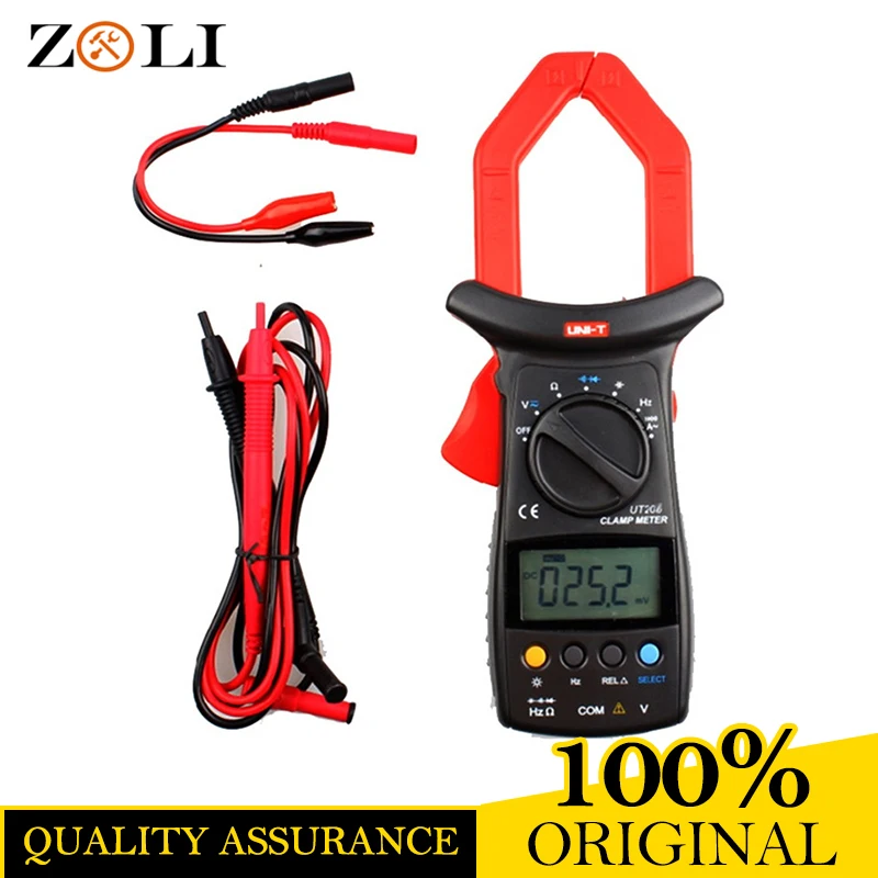 

2018 Newest UNI-T UT206 Clamp Meter with Temperature LCD Backlight UT206 3999 Count Auto Range DMM Digital Clamp Multimeters