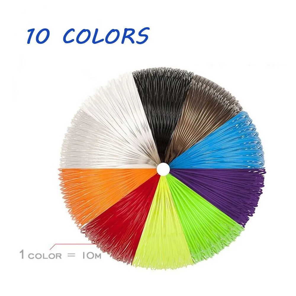 

Plastic for 3d Pen 10 Meter PLA 1.75mm 3D Printer Filament Printing Materials Extruder Accessories Parts Transparent White Wood