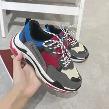 Аутентичная прогулочная обувь для женщин; спортивная обувь в стиле Парижа с тройной сеткой; дышащая Спортивная обувь для пожилых Пап; кроссовки для бега; Eur35-39