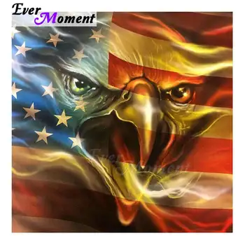 

Ever Moment Diamond Painting Eagle American Flag Handmade Full Square Drill Picture Of Rhinestone Diamond Embroidery 3F406