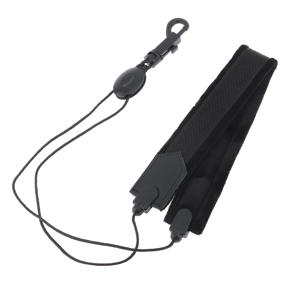 

Ostrich Adjustable Black Saxophone Neck Strap Soft Flannelette Single Shoulder Strap for Alto Tenor Soprano Saxophone