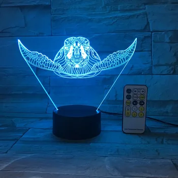 

Animal Sea Turtle 3D LED USB Lamp Acrylic Novelty Lighting Gift RGB Touch Remote Controller Night Light Kids Toy Drop Ship
