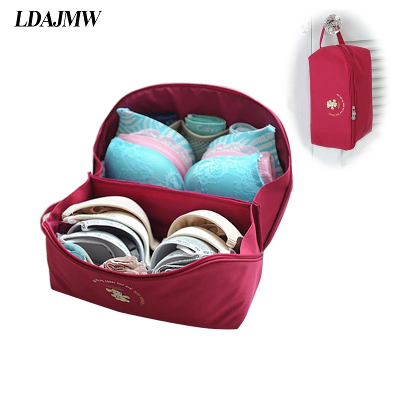 

LDAJMW Large Capacity Travel Storage Bag For Clothes Bras Underwear Socks Organizer Pouch Box Home Closet Divider Container