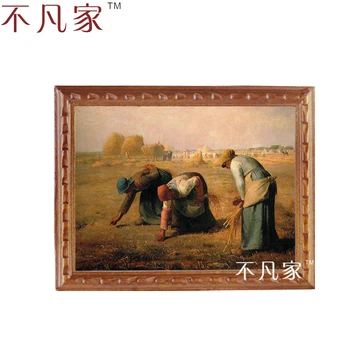 Wholesale 1:12 scale dollhouse miniatue Classical farmers in a farm oil Home Decorations Painting Frame B-10 goat production system in farmers’ management
