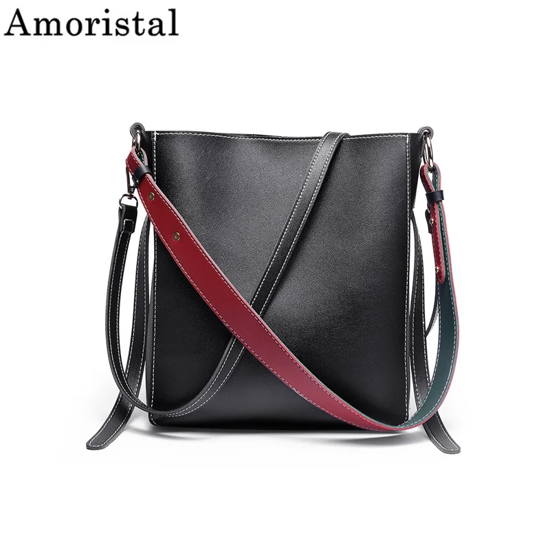 

Female 2pcs Set Shoulder Messenger Bag Big Bucket Hit Color Large Capacity Simple Designer Fashion Tote Famous Handbag Sac SY102