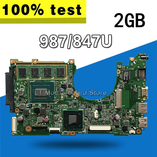 X202E Motherboard 987/847U 2G REV2.0 For ASUS X201E X202E S200E Laptop