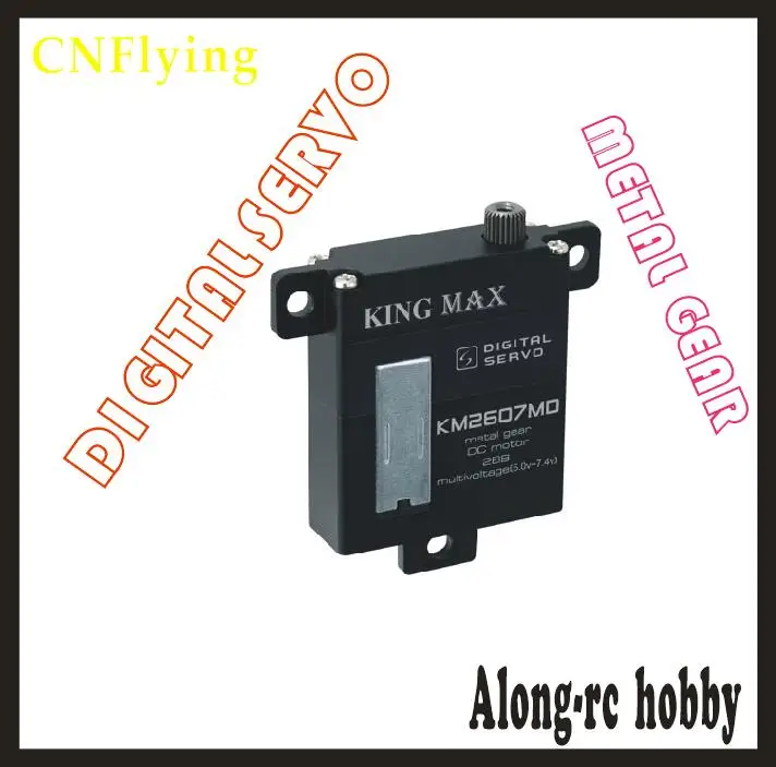 

FREE SHIPPING -Kingmax KM2607MD 26g digital full CNC aluminium hulls metal gear and structure wing servo For RC Hobby airplane