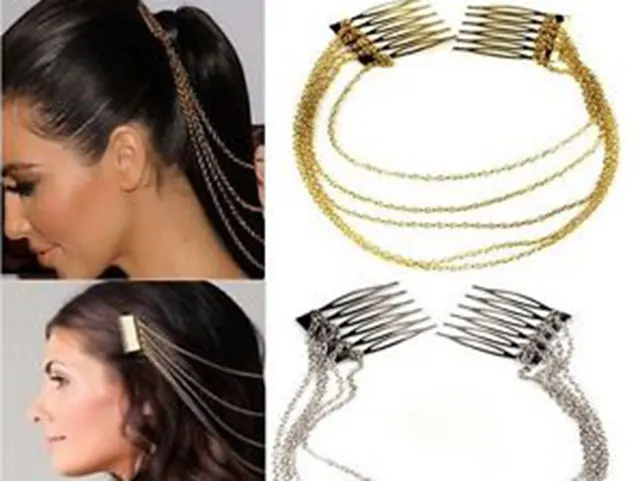 20  Silver-plate Tone Blank Metal Hair Comb 32mm with 6 Teeth For Bridal Hair Accessory