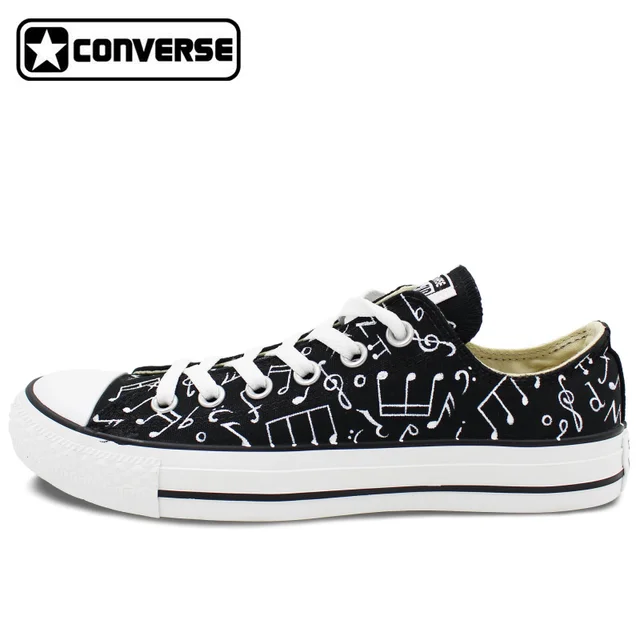 Best price at $132 Cheap Musical Note Original Converse Chuck Taylor Sneakers Men Women Shoes Custom Original Design Hand Painted Canvas Shoes