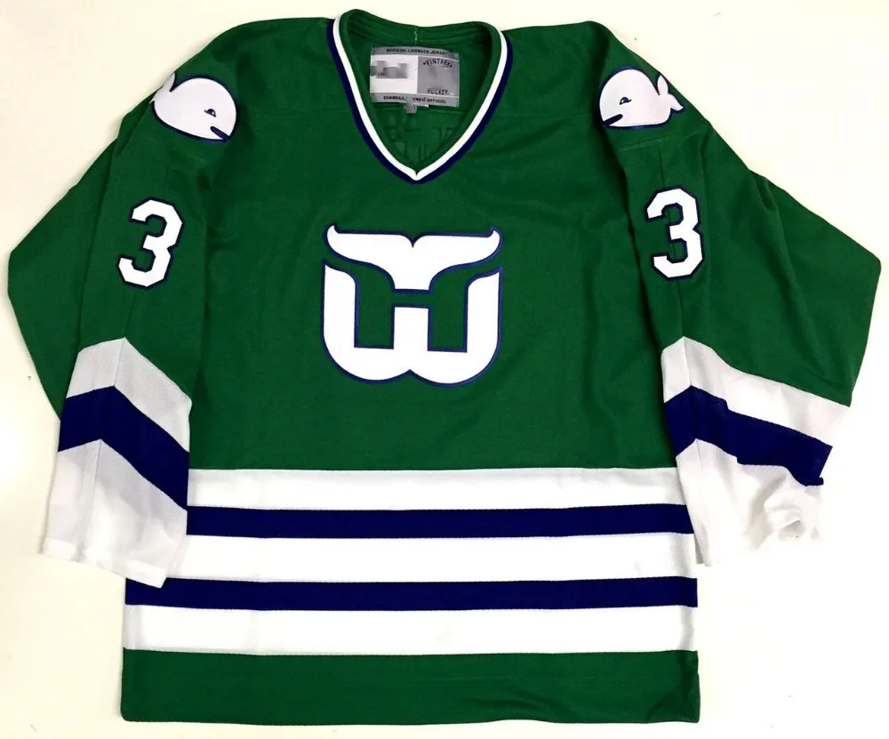 HARTFORD WHALERS JOEL QUENNEVILLE DAVE SEMENKO Hockey Jersey Embroidery