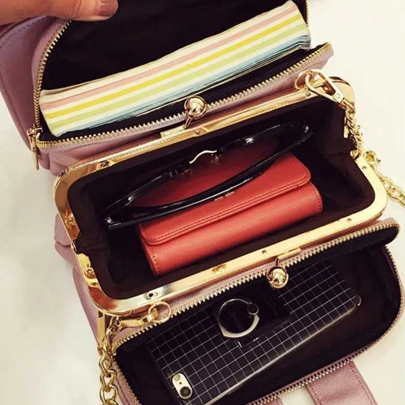 Women Handbags Casual Rabbit Ear Crossbody Shoulder Bags Fashion Chain Designer PU Leather Metal Lock Mini Square Bag SS0417 (13)