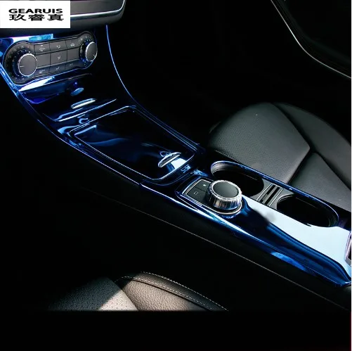 

Car styling Central Storage box frame trim Car Air Conditioning Water Cup panel trim Cover for Mercedes Benz CLA C117 GLA X156
