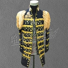 S-6XL! мужской костюм певицы, черный плащ с блестками, одежда для ночного клуба, бара, сцены, выступлений, одежда певицы