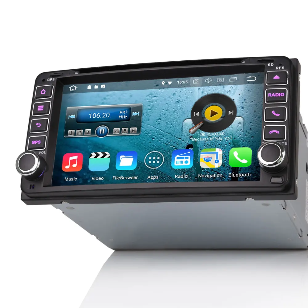 Discount Erisin ES8863C 7" Android 8.0 Octa core 4G RAM Car DVD Player  DAB+  For  toyota Universal Cars 5