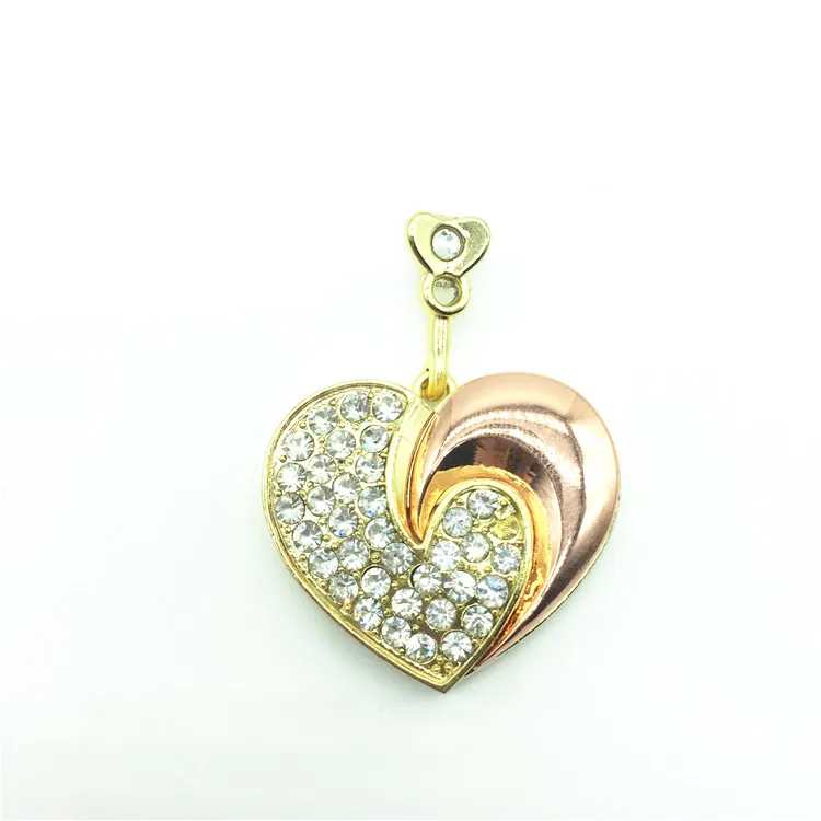 Подарок любовника металлическое сердце usb флеш-накопитель 8g 16g 32gb 64GB флеш-карта памяти колье-диск алмаз с красивой подарочной коробкой