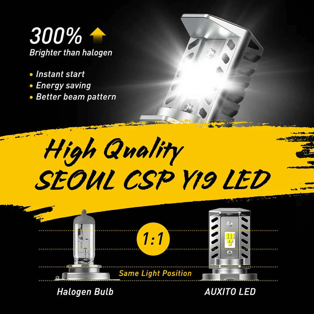 1600LM H4 светодиодная фара для мотоцикла 12V HS1 Led 9003 LED мото лампы 6500K белая аксессуары