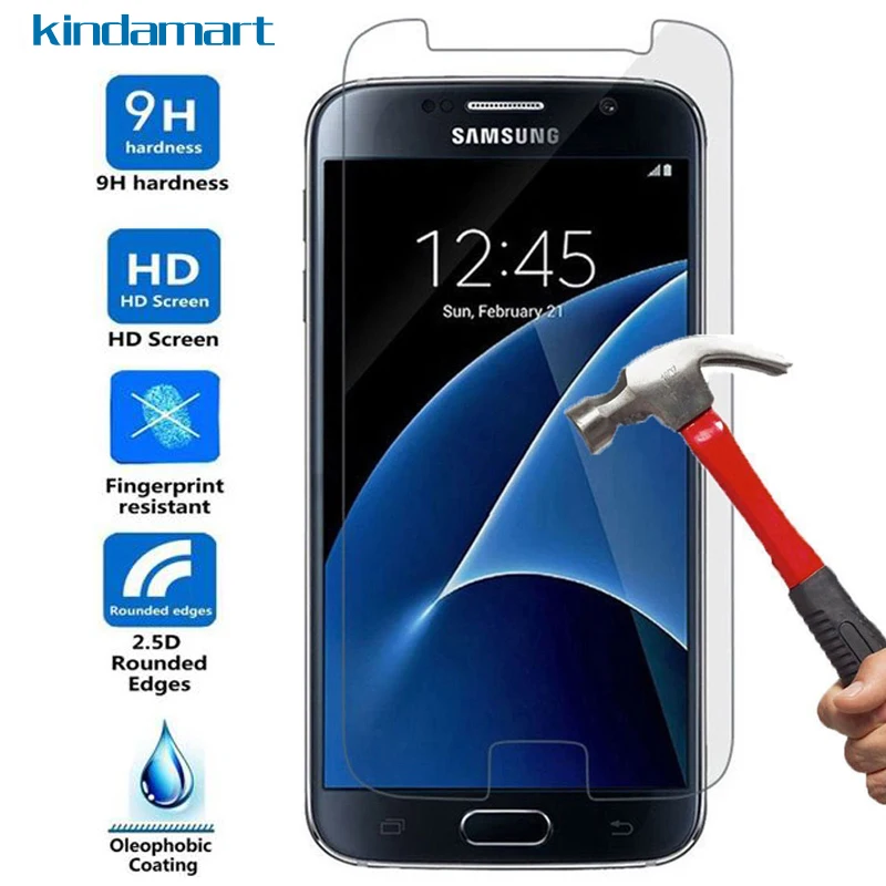 Toughed Protective Glass For Samsung Galaxy S7 Tempered Glass For
