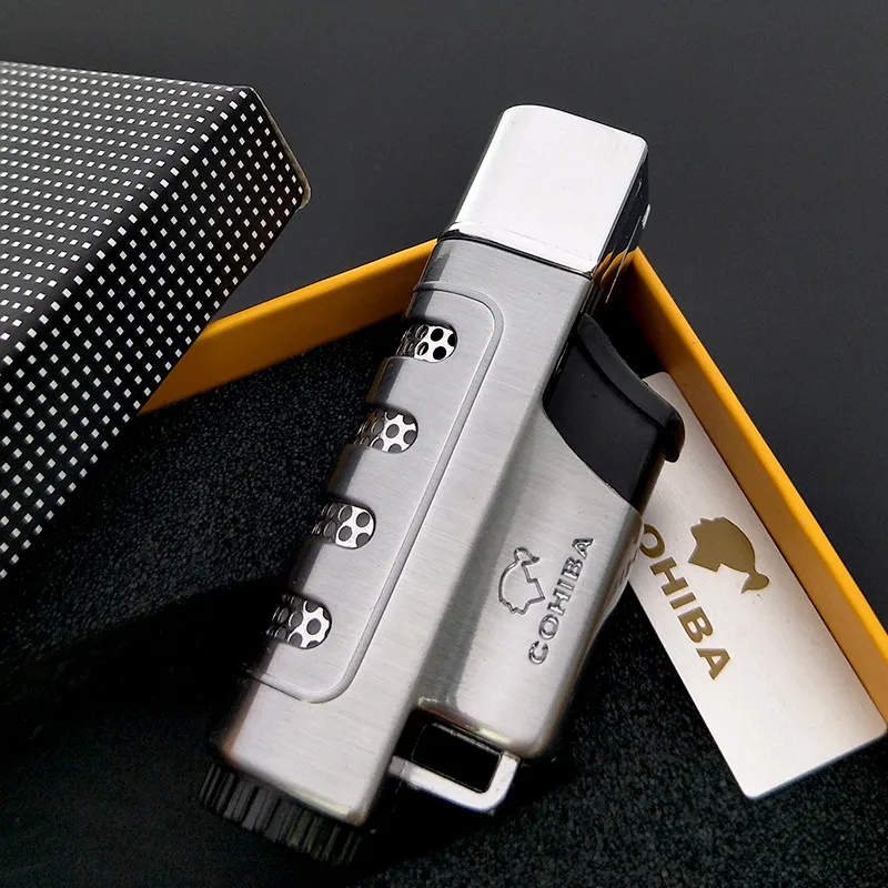Ветрозащитная Зажигалка для сигар COHIBA Классическая кубинская многоразовая