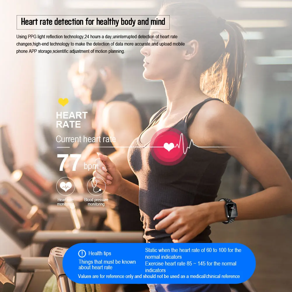 VERYFiTEK S226 Smart Watch Blood Pressure Heart Rate Monitor IP67 Fitness Bracelet Watch Women Men Smartwatch for IOS Android