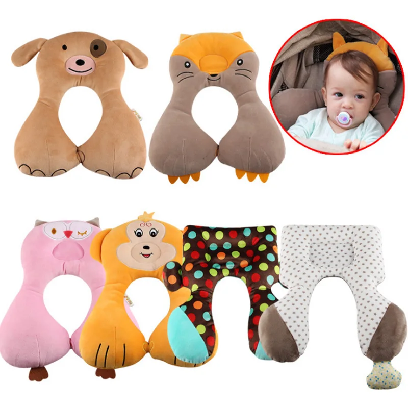 

Safety Children Care Neck Protection U Pillow Car Seat Head Support Cushion Cute Animals Designer Baby Travel Sleeping Pillow
