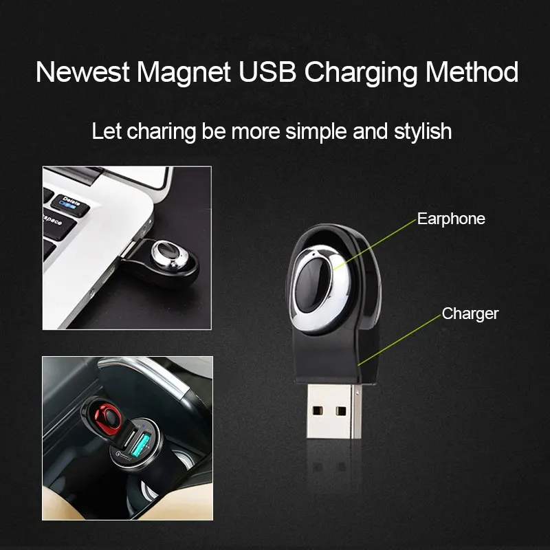 Vtin Mini Wireless Bluetooth Earphones In Ear Earpiece Invisible Headset Handsfree Magnet USB Charger Earbuds Cordless Earphones (13)