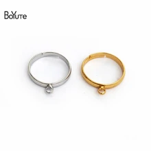 BoYuTe 20Pcs 5 Colors Inner 18MM Diameter Adjustable Ring Base Settings with One Loop Diy Jewelry Accessories Parts