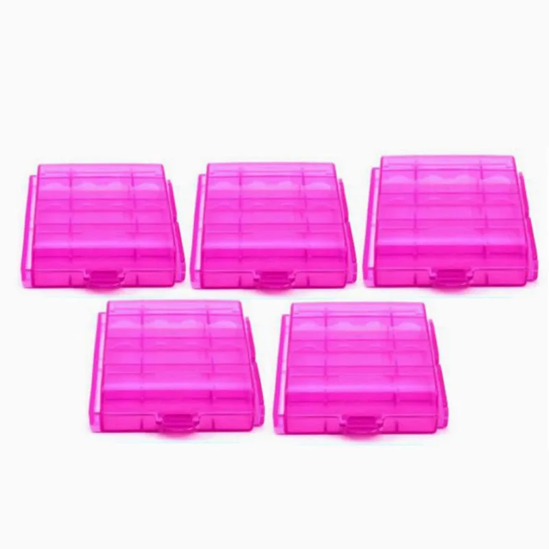 

New 5pcs Transparent Hard Plastic AA/AAA 14500 Battery Storage Box DOM668