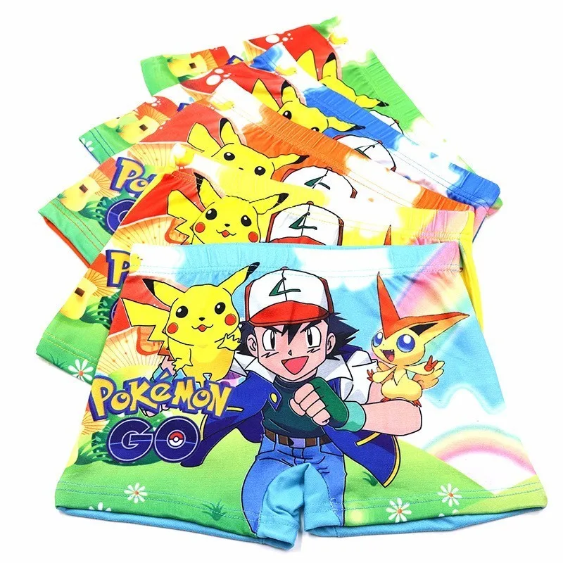 Roupa Intima Pokemon Dos Desenhos Animados Por Atacado Meninos Cueca Cute