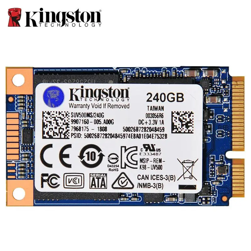 Kingston Внутренний твердотельный накопитель 240 ГБ SSD mSATA жесткий диск для ноутбука 3 5
