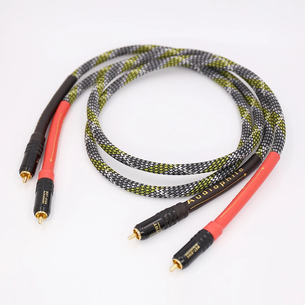 

Siltech ST-48B G3 HIFI RCA interconnect Cable Hi-end 2RCA Male to Male Audio Cable with WBT-0144 RCA Plug Connector