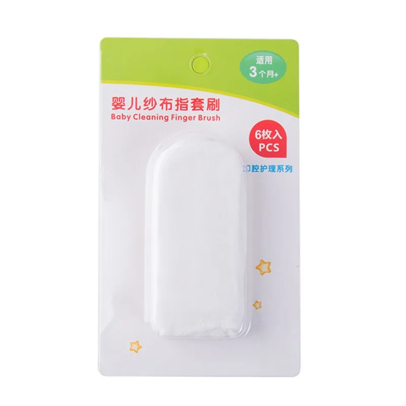6 pieces/sets Baby mouth cleaning wipes gauze tooth toothbrush for