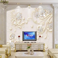 Beibehang пользовательские фото обои большие настенные стикеры Европейский стиль звездный свет Нефритовый Цветок 3D рельеф фон стены