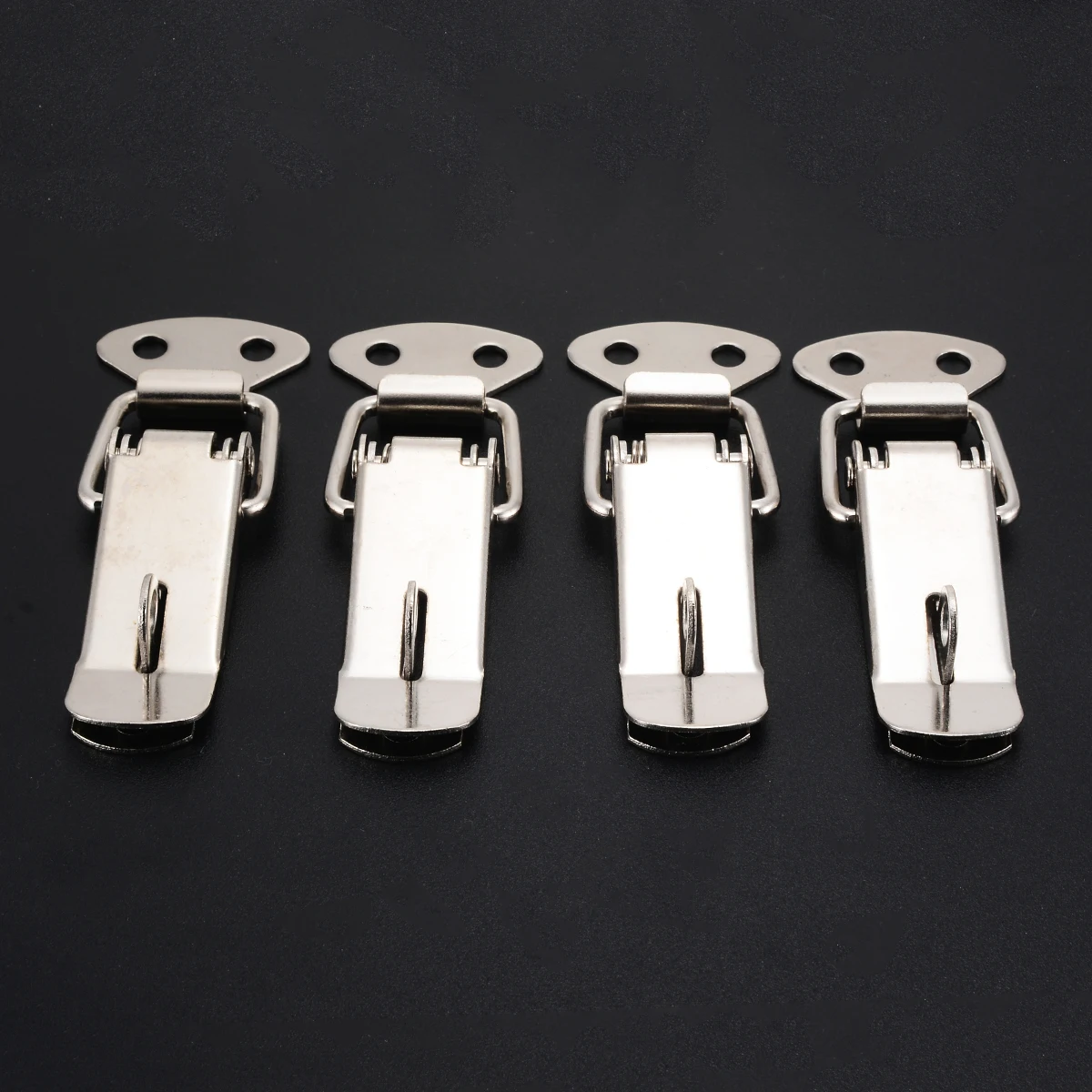 Mayitr 4Pcs Stainless Steel Spring Toggle Latch Catch Hasp Lock For Case Chest Box Locks