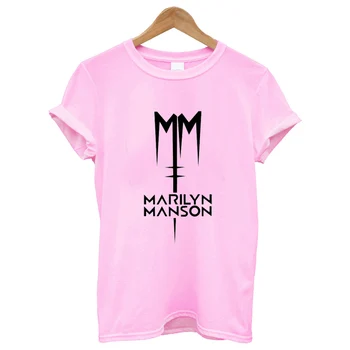 

gothic tee shirt femme 100% cotton women marilyn manson t shirt women shirts womens tshirt big size t-shirt loose top tshirts